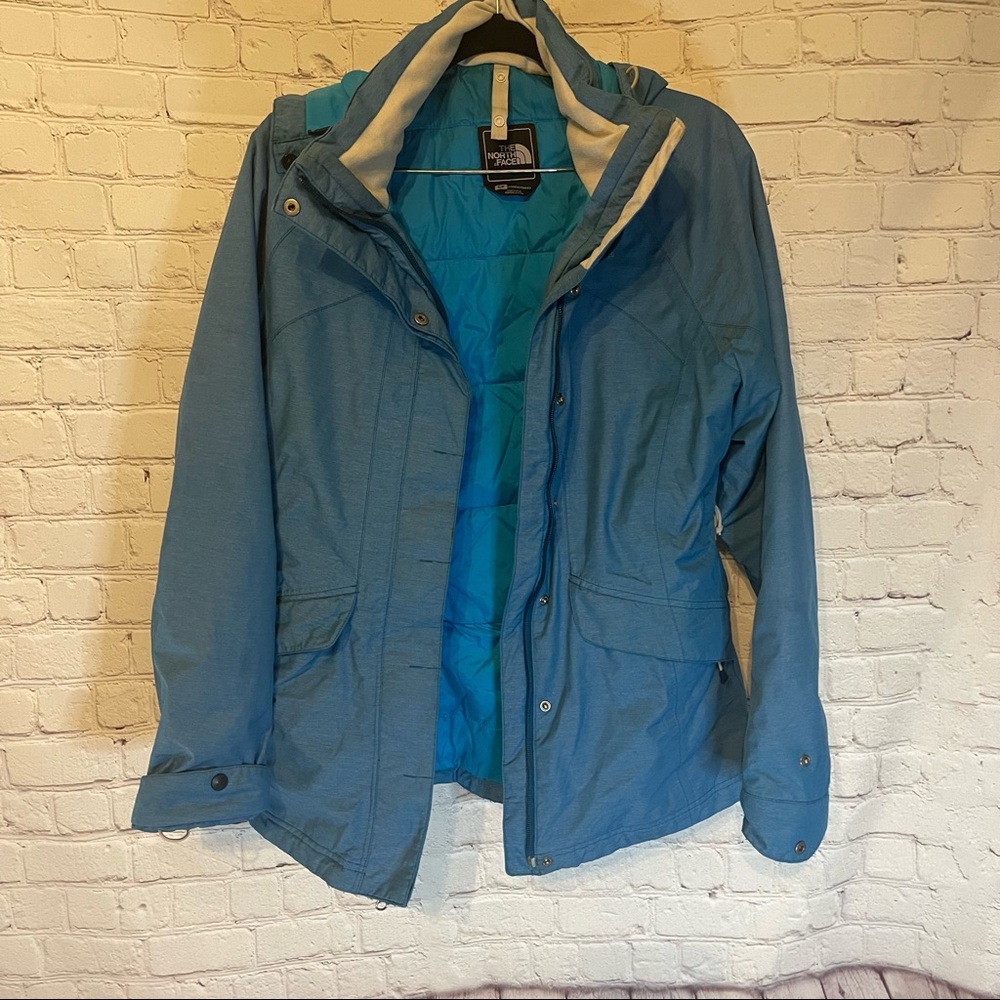The North Face blue jacket, S